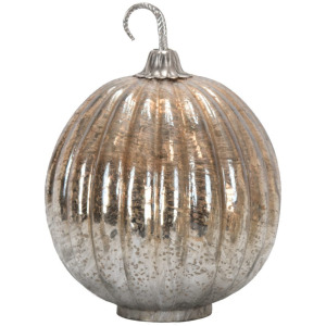 TALL MERCURY GLASS PUMPKIN