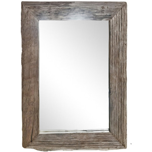 Brown Rustic Rectangle Mirror