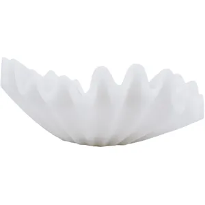 Matte White Pleated Bowl