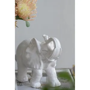 White Trumpeting Elephant