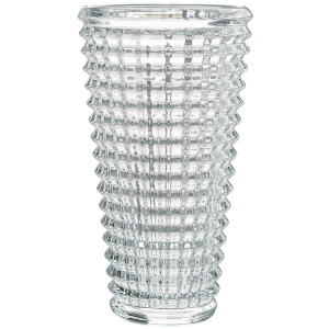 GLASS ROUND PYRAMID VASE