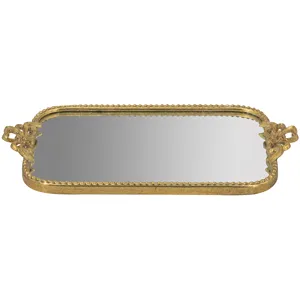 Ornate Gold Mirror Tray