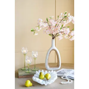 Matte White Pleated Bowl