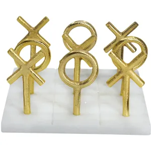 Marble &amp; Gold Tic Tac Toe