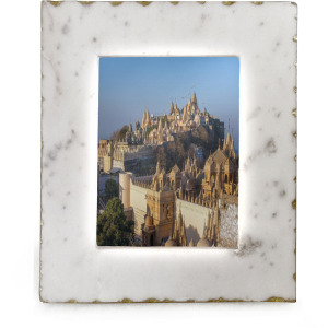 5X7 WHITE MARBLE PHOTO FRAME