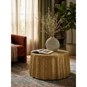 Gold Textured Coffee Table