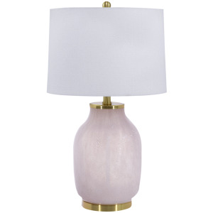 Pale Pink Glass Lamp