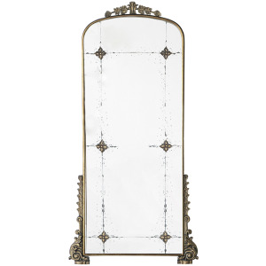 ANTQ GLD MEDALLION WALL MIRROR
