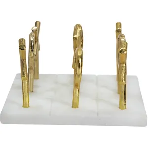 Marble &amp; Gold Tic Tac Toe