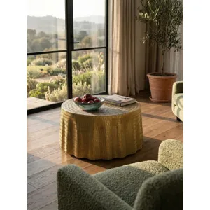 Gold Textured Coffee Table