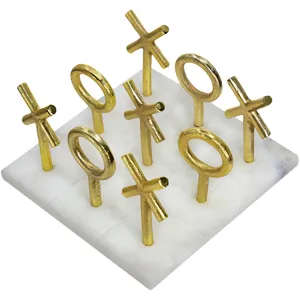 Marble &amp; Gold Tic Tac Toe