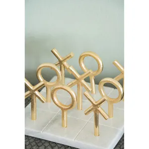 Marble &amp; Gold Tic Tac Toe