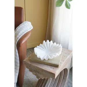 Matte White Pleated Bowl
