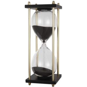 Hour Glass W/ Black Sand