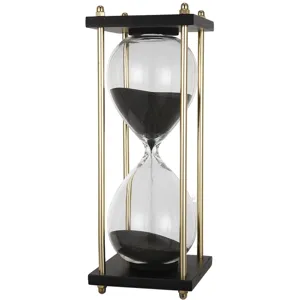 Hour Glass W/ Black Sand