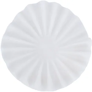 Matte White Pleated Bowl