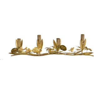 GOLD BRANCH 4-LIGHT TAPER HLDR