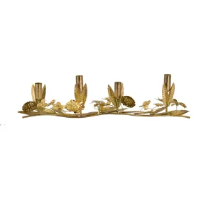 GOLD BRANCH 4-LIGHT TAPER HLDR
