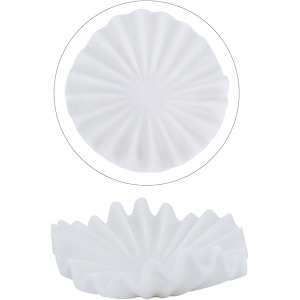 Matte White Pleated Bowl