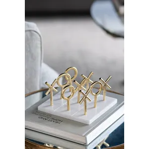 Marble &amp; Gold Tic Tac Toe