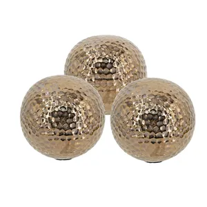 Decorative Orbs with Textured Bronze Finish