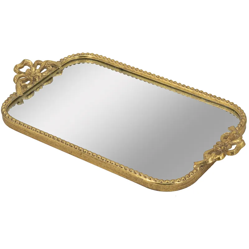 Ornate Gold Mirror Tray