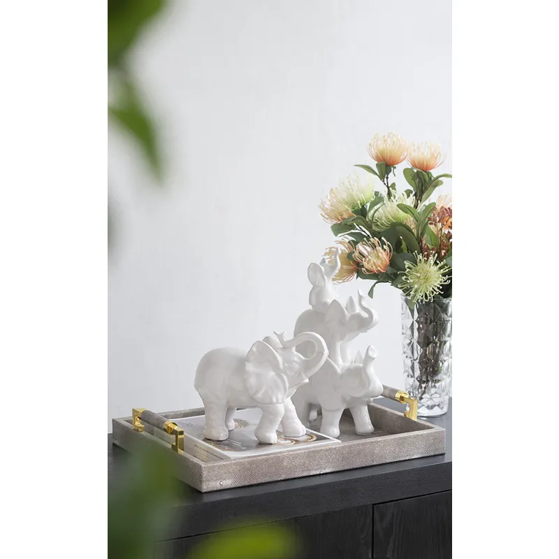 White Trumpeting Elephant