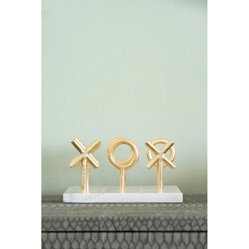 Marble &amp; Gold Tic Tac Toe