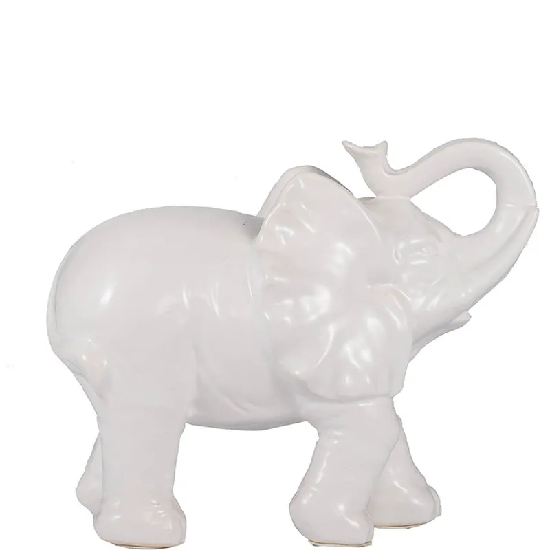White Trumpeting Elephant