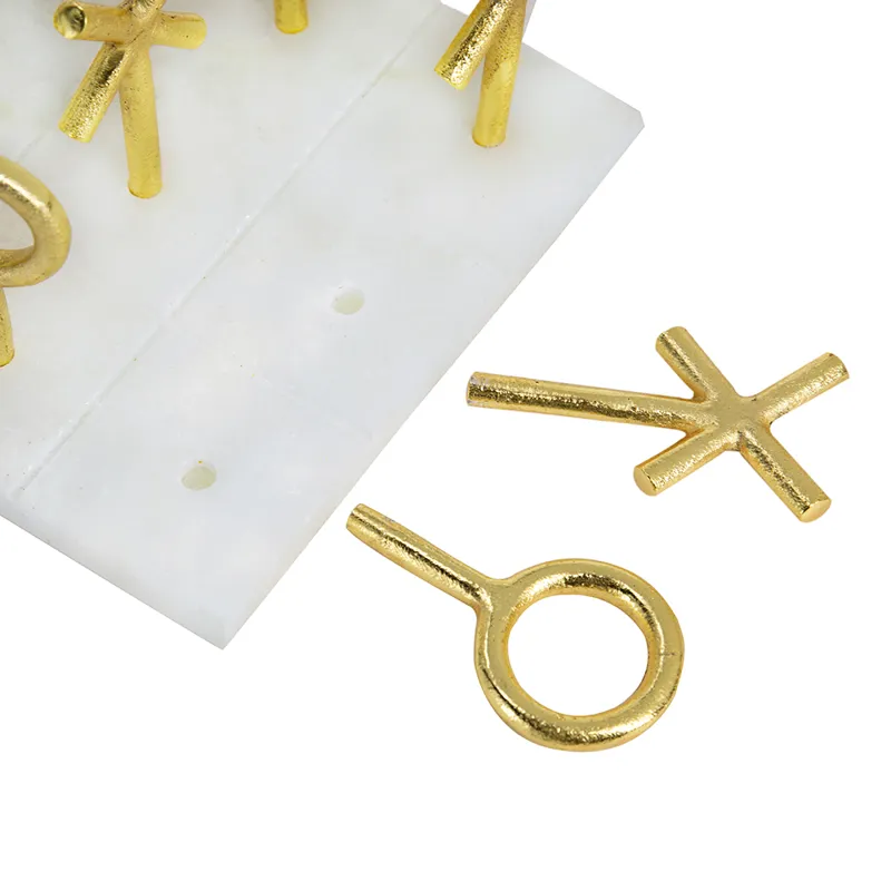 Marble &amp; Gold Tic Tac Toe