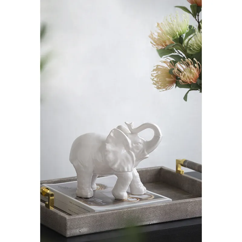 White Trumpeting Elephant