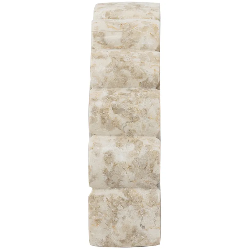 Cream Marble Fan Bookend