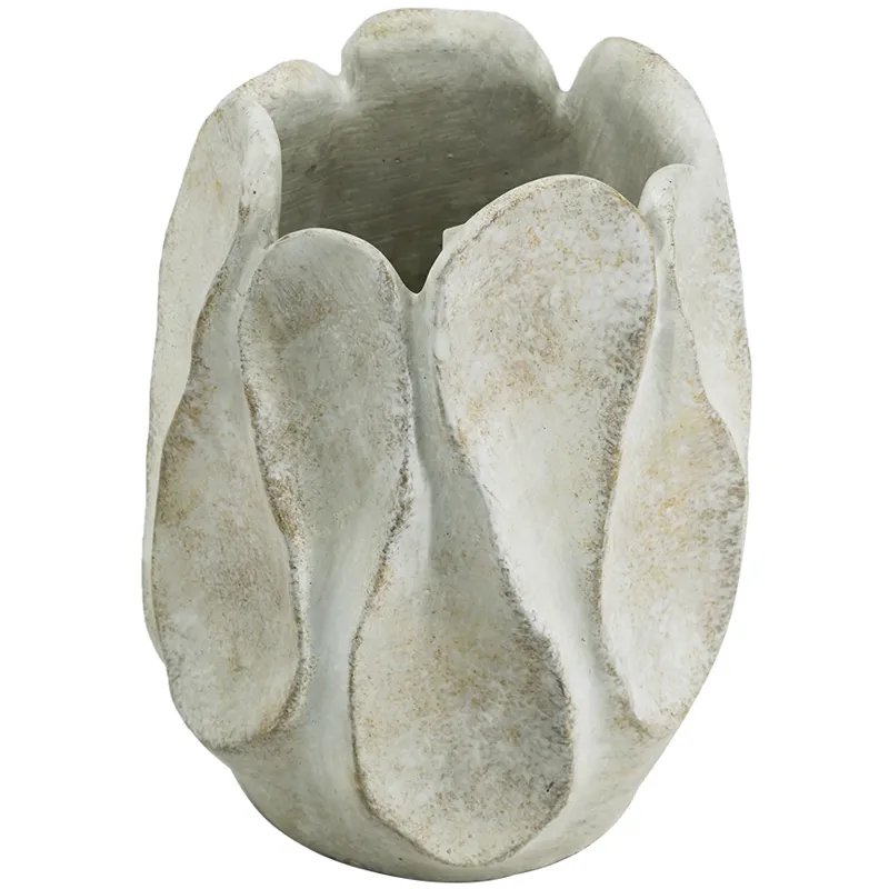 8'' Bloom Grey Cement Planter