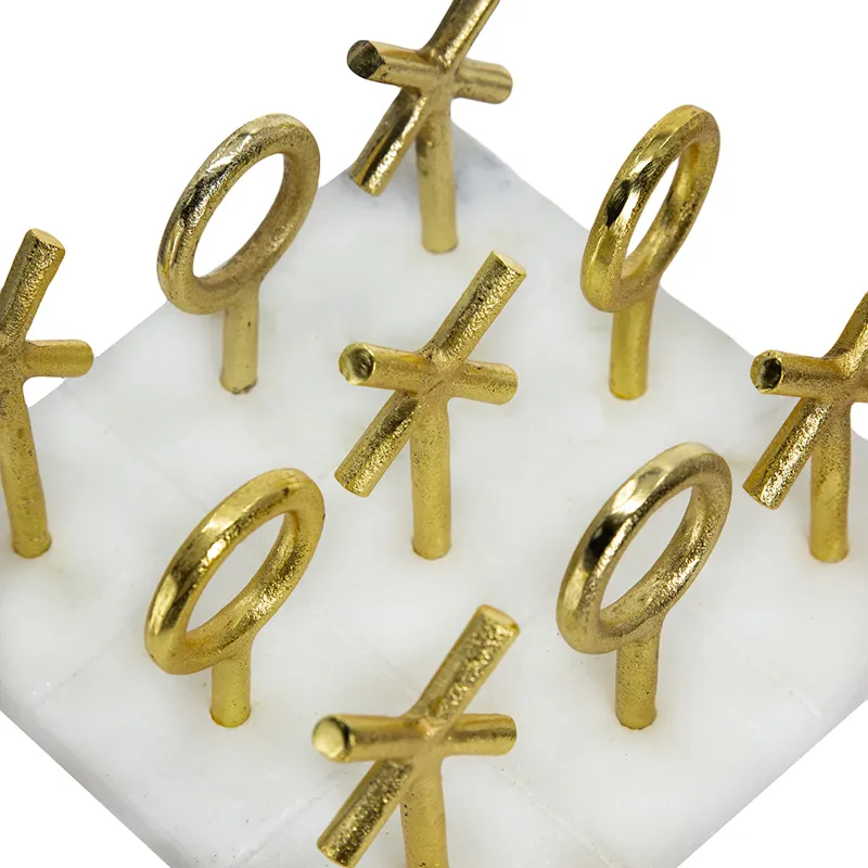 Marble &amp; Gold Tic Tac Toe