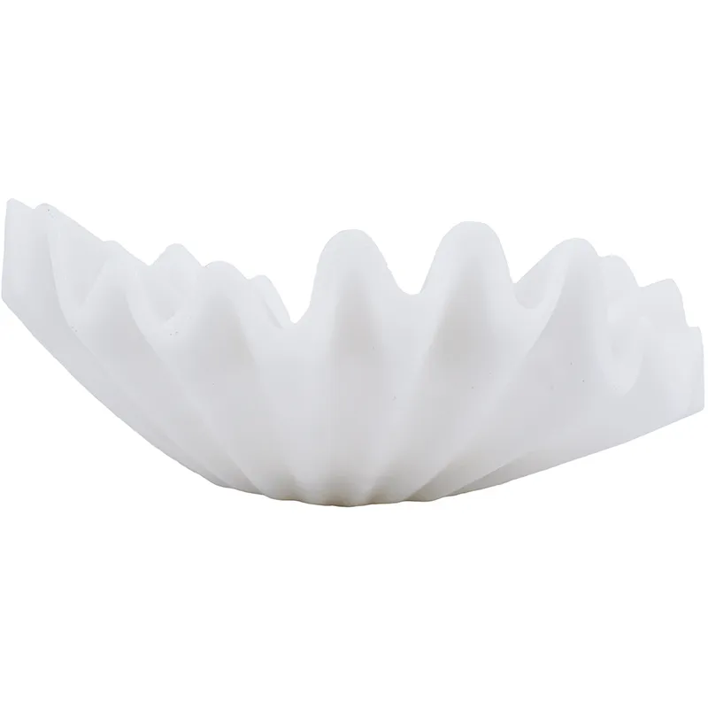 Matte White Pleated Bowl