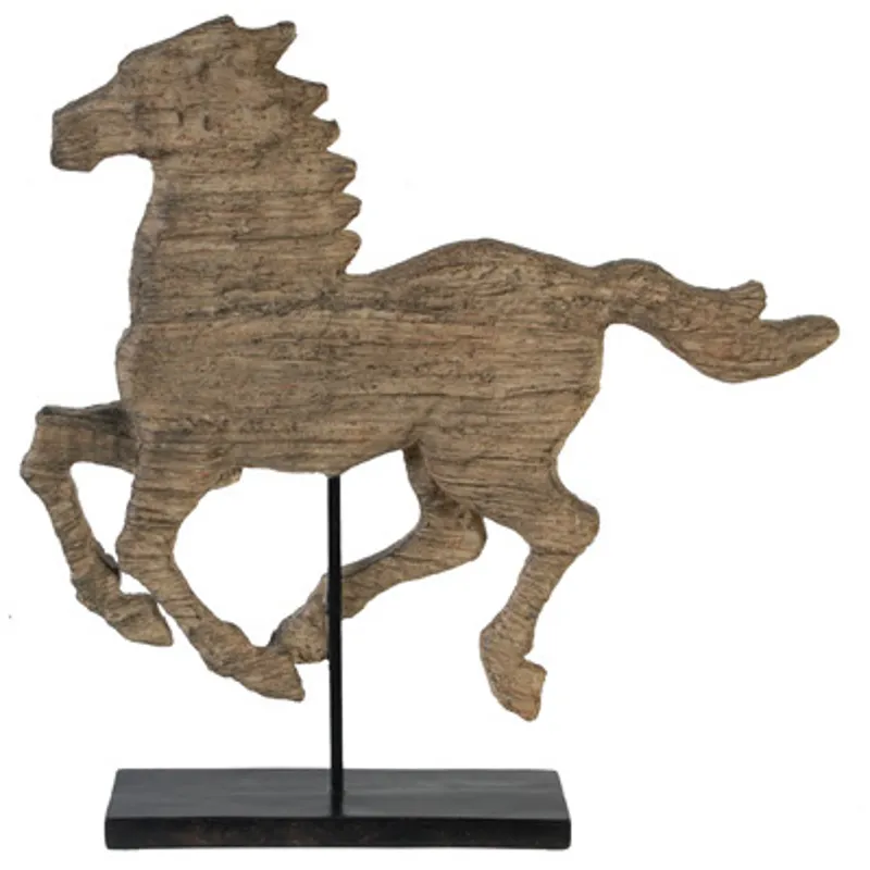19x3x19.5" Polyresin Horse On Stand 2EA/CTN