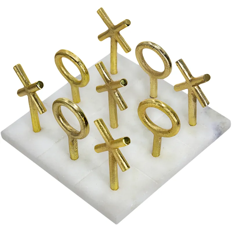 Marble &amp; Gold Tic Tac Toe