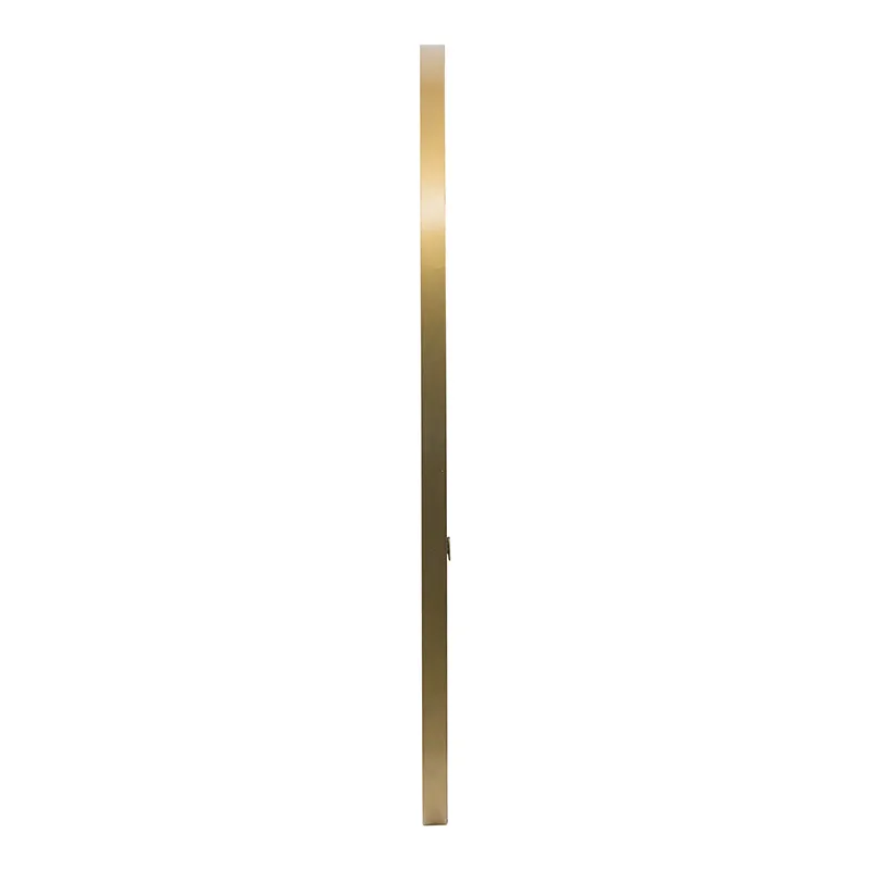 Gold Wooden Circle Accent Mirror