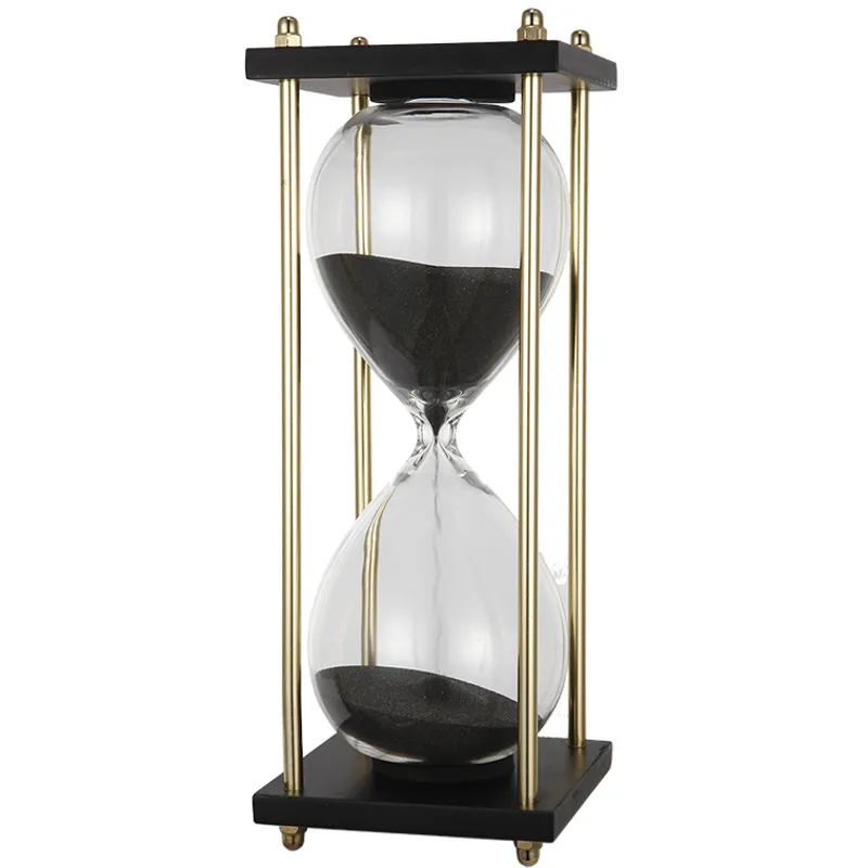 Hour Glass W/ Black Sand