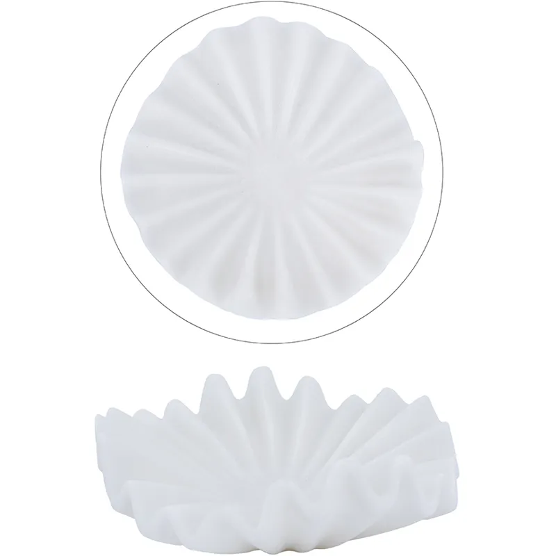 Matte White Pleated Bowl