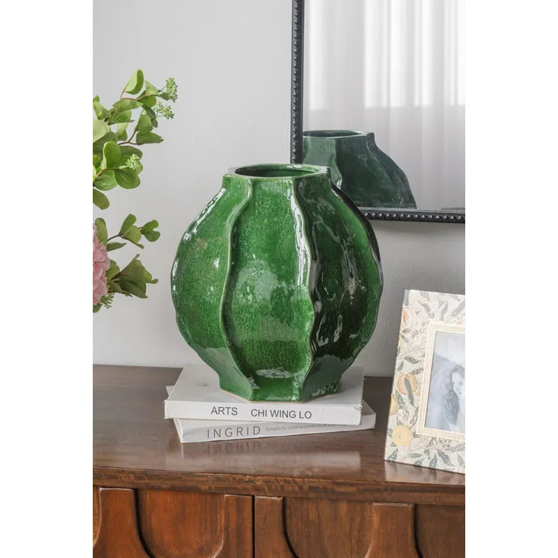 Green Ceramic Vase