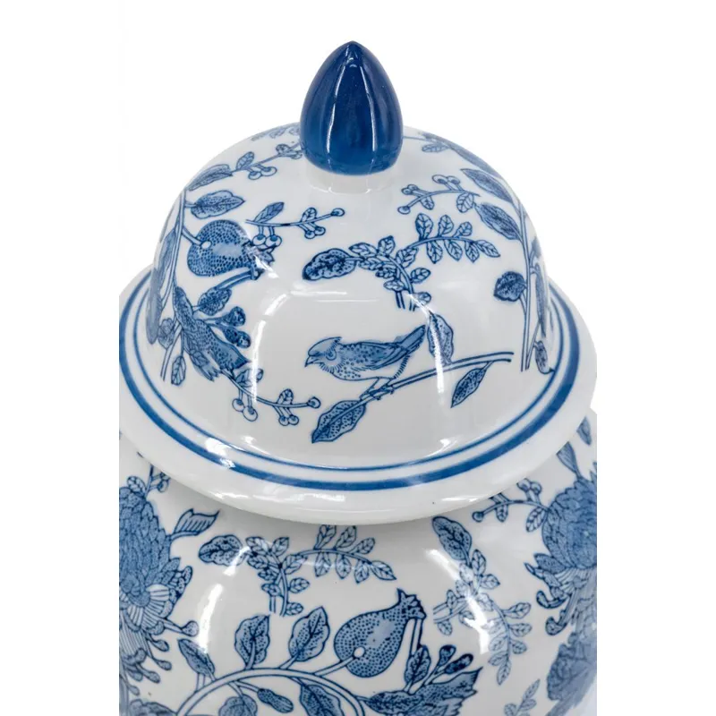 Blue &amp; White Motif Ginger Jar