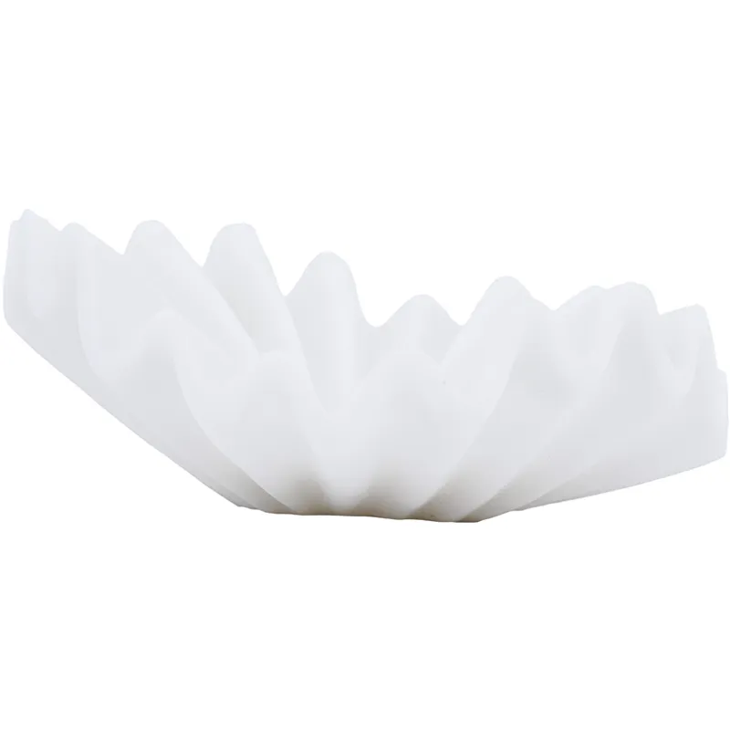 Matte White Pleated Bowl