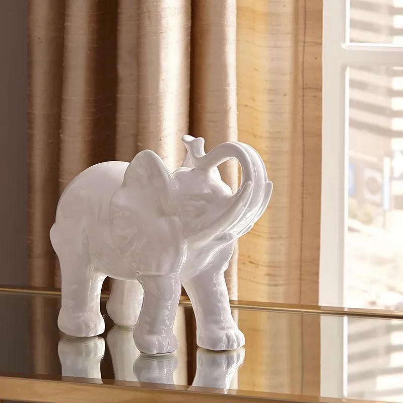 White Trumpeting Elephant