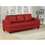 Platinum Red Bonded Leather Sofa w/Queen Sleeper