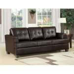Brown Bonded Leather Sofa w/Queen Sleeper