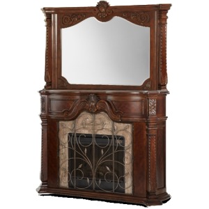 Fireplace and Mirror