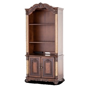 Victoria Palace Bookcase Hutch w/2 Door Cabinet L.Espresso