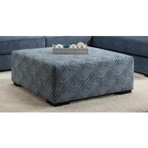 Tussah Blue Cocktail Ottoman