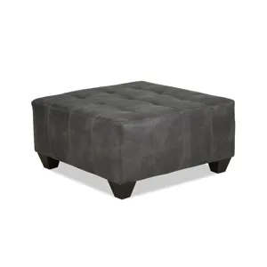 Cocktail Ottoman - Crow Pewter